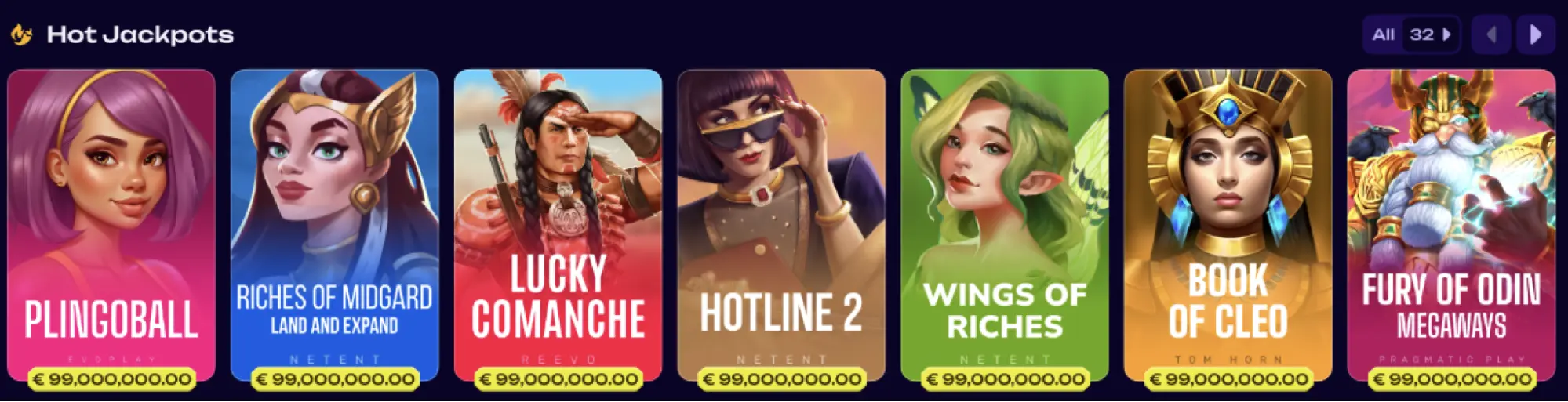Nuovi Slot Con Le Ultime Uscite Di Casino sezione nuovi slot con giochi recenti e personaggi fantasy colorati